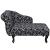 Șezlong, negru și alb, material textil GartenMobel Dekor