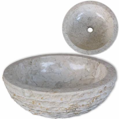 Chiuvetă, crem, 40 cm, marmură GartenMobel Dekor