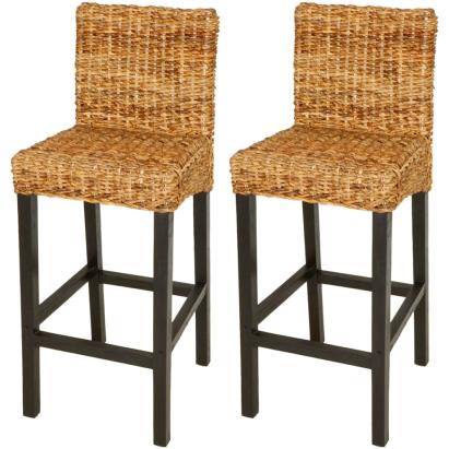 Scaune de bar, 2 buc., abaca GartenMobel Dekor
