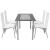 Set masă cu scaune, 5 piese, Alb GartenMobel Dekor
