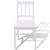 Set cu masă și scaune din lemn de pin, alb, 5 piese GartenMobel Dekor