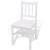 Set cu masă și scaune din lemn de pin, alb, 5 piese GartenMobel Dekor