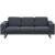Canapea cu 3 locuri, gri închis, material textil GartenMobel Dekor
