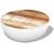 Măsuță de cafea în formă de bol 60x60x30 cm lemn masiv reciclat GartenMobel Dekor