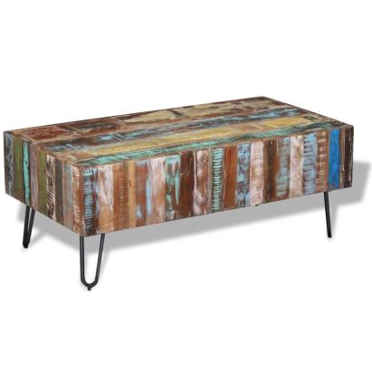 Măsuță de cafea, 100 x 50 x 38 cm, lemn masiv reciclat GartenMobel Dekor