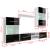 Set mobilier comodă TV de perete, 5 piese, iluminare LED, negru GartenMobel Dekor
