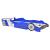 Pat copii mașină de curse, cu LED, 90 x 200 cm, albastru GartenMobel Dekor