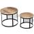 Set măsuțe cafea rotunde, lemn mango rugos, 2 buc, 40 cm/50 cm GartenMobel Dekor