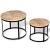 Set măsuțe cafea rotunde, lemn mango rugos, 2 buc, 40 cm/50 cm GartenMobel Dekor