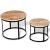 Set măsuțe cafea rotunde, lemn mango rugos, 2 buc, 40 cm/50 cm GartenMobel Dekor