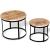 Set măsuțe cafea rotunde, lemn mango rugos, 2 buc, 40 cm/50 cm GartenMobel Dekor