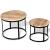 Set măsuțe cafea rotunde, lemn mango rugos, 2 buc, 40 cm/50 cm GartenMobel Dekor