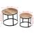 Set măsuțe cafea rotunde, lemn mango rugos, 2 buc, 40 cm/50 cm GartenMobel Dekor