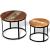Set măsuță cafea 2 piese 40cm/50cm lemn masiv reciclat rotund GartenMobel Dekor