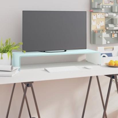 Stativ TV/Suport monitor, sticlă, verde, 80 x 30 x 13 cm GartenMobel Dekor