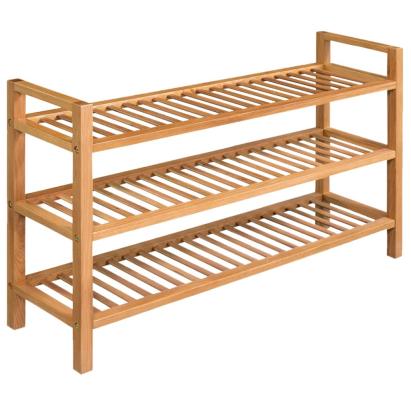 Pantofar cu 3 rafturi, 100x27x60 cm, lemn masiv de stejar GartenMobel Dekor