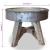 Măsuță de cafea Lemn masiv reciclat 60 x 45 cm Argintiu GartenMobel Dekor