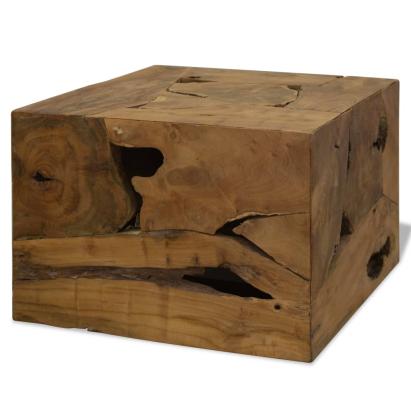Măsuță de cafea, 50 x 50 x 35 cm, lemn de tec natural, maro GartenMobel Dekor