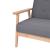 Canapea cu 2 locuri, gri închis, material textil GartenMobel Dekor