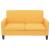 Canapea cu 2 locuri, 135 x 65 x 76 cm, galben GartenMobel Dekor