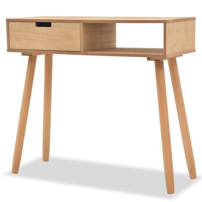Masă consolă, lemn masiv de pin 80x30x72 cm, maro GartenMobel Dekor