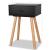 Noptiere din lemn masiv de pin 2 buc, 40 x 30 x 61 cm, negru GartenMobel Dekor