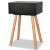 Noptiere din lemn masiv de pin 2 buc, 40 x 30 x 61 cm, negru GartenMobel Dekor