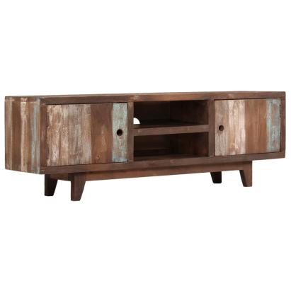Comodă TV din lemn masiv de acacia, vintage, 118 x 30 x 40 cm GartenMobel Dekor