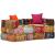 Canapea puf modulară cu 2 locuri, petice, material textil GartenMobel Dekor
