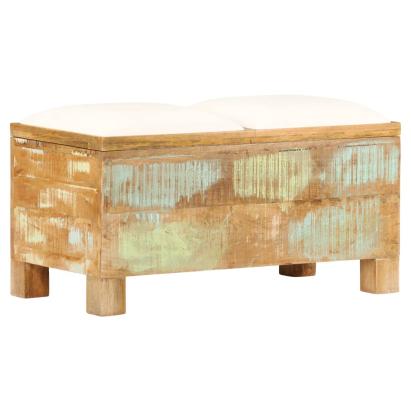 Bancă de depozitare, 80x40x40 cm, lemn masiv reciclat GartenMobel Dekor