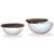Set măsuțe cafea, 2 piese, alb, lemn masiv reciclat, formă bol GartenMobel Dekor
