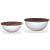 Set măsuțe cafea, 2 piese, alb, lemn masiv reciclat, formă bol GartenMobel Dekor