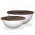 Set măsuțe cafea, 2 piese, alb, lemn masiv reciclat, formă bol GartenMobel Dekor