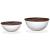 Set măsuțe cafea, 2 piese, alb, lemn masiv reciclat, formă bol GartenMobel Dekor