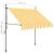 Copertină retractabilă manual cu LED, alb & portocaliu, 100 cm GartenMobel Dekor