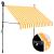 Copertină retractabilă manual cu LED, alb & portocaliu, 100 cm GartenMobel Dekor
