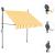 Copertină retractabilă manual cu LED, alb & portocaliu, 100 cm GartenMobel Dekor