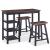 Set mobilier de bar, 3 piese, MDF, negru GartenMobel Dekor