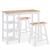 Set mobilier de bar, 3 piese, alb, MDF GartenMobel Dekor