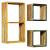 Set rafturi de perete 3 buc. Tec masiv reciclat Multicolor GartenMobel Dekor