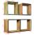 Set rafturi de perete 3 buc. Tec masiv reciclat Multicolor GartenMobel Dekor