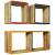 Set rafturi de perete 3 buc. Tec masiv reciclat Multicolor GartenMobel Dekor