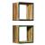 Set rafturi de perete 3 buc. Tec masiv reciclat Multicolor GartenMobel Dekor