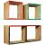 Set rafturi de perete 3 buc. Tec masiv reciclat Multicolor GartenMobel Dekor