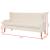 Canapea cu 3 locuri, material textil, alb crem GartenMobel Dekor