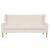 Canapea cu 3 locuri, material textil, alb crem GartenMobel Dekor