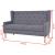Canapea cu 2 locuri, material textil, gri GartenMobel Dekor