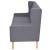 Canapea cu 2 locuri, material textil, gri GartenMobel Dekor