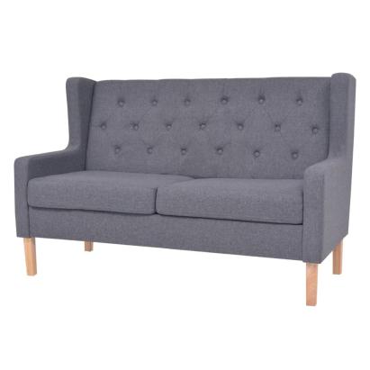 Canapea cu 2 locuri, material textil, gri GartenMobel Dekor