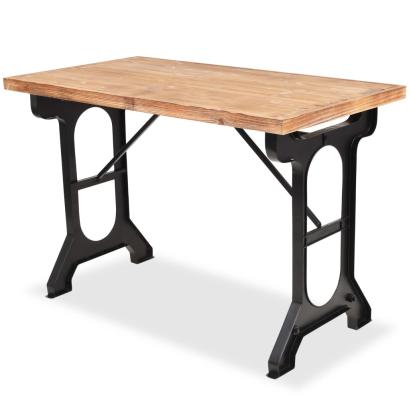 Masă de bucătărie, blat din lemn masiv de brad 122x65x82 cm GartenMobel Dekor